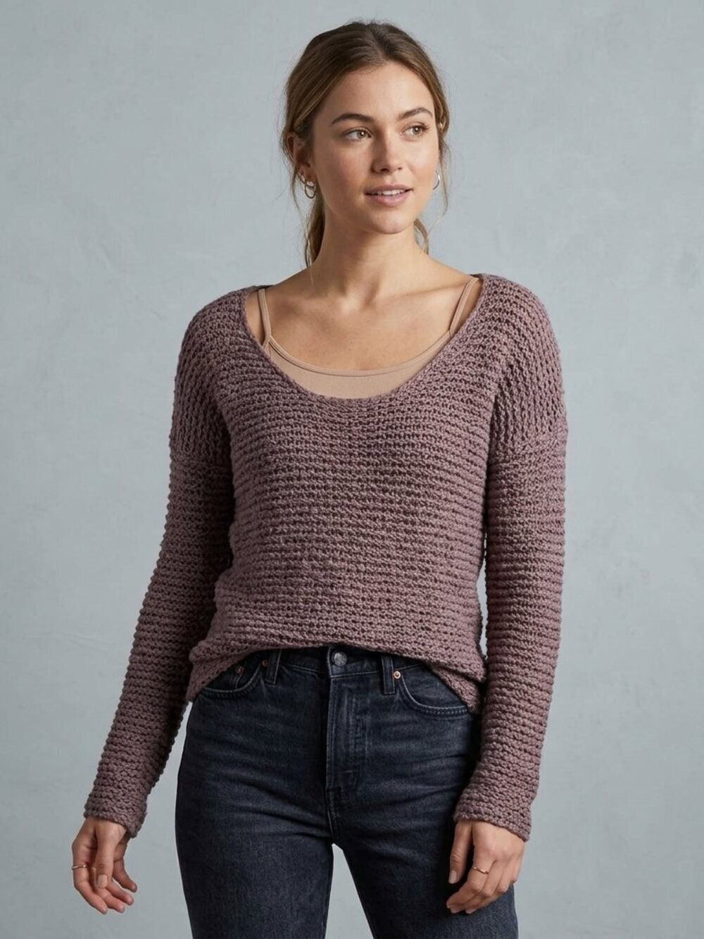 RW&Co Purple Loose Knit